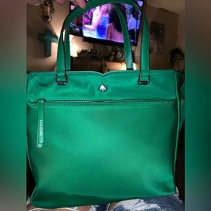💚💚♠️ KATE SPADE GREEN NYLON CROSSBODY TOTE♠️💚💚